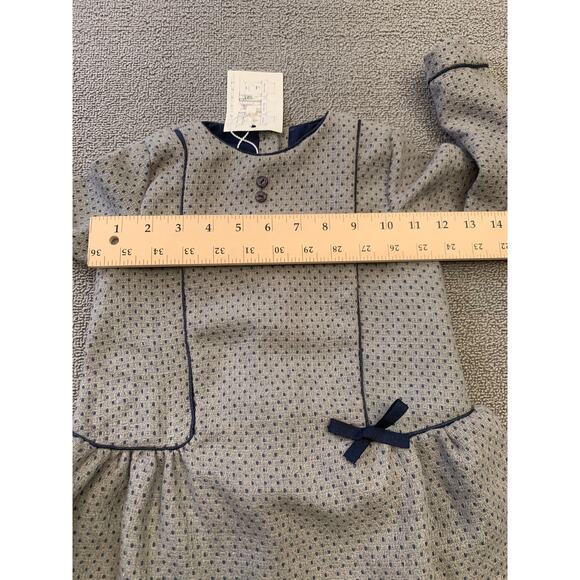 Martina‎ Charlotte Girls 4Y Gray And Navy Drop Waist Dress - Picture 8 of 16
